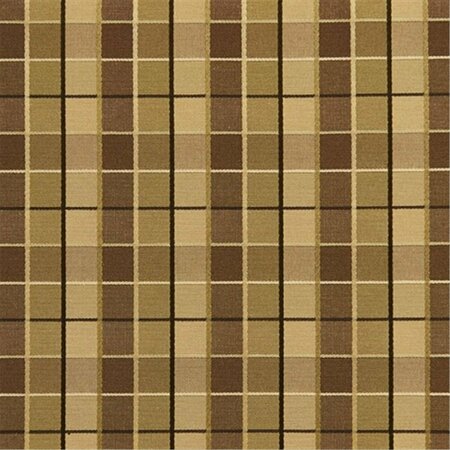 FINE-LINE 54 in. Wide Brown And Green Checkered Silk Satin Upholstery Fabric FI2944356